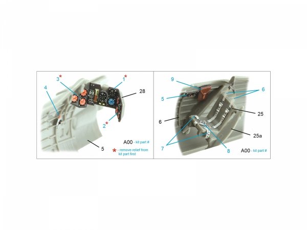 Quinta Studio QD72132 PZL P.7a 3D-Printed coloured Interior on decal paper (Arma Hobby) 1/72