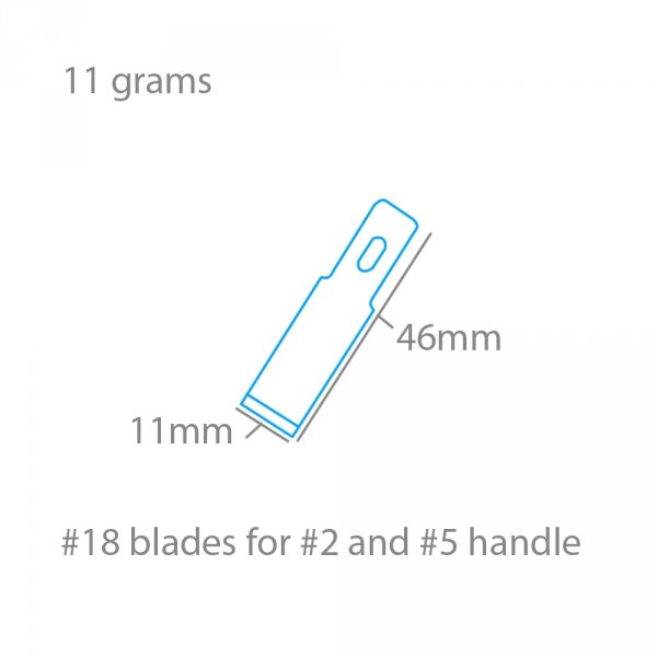 Modelcraft PKN2718 #18 Chiselling Blades x 5 For #2 or #5 Handles