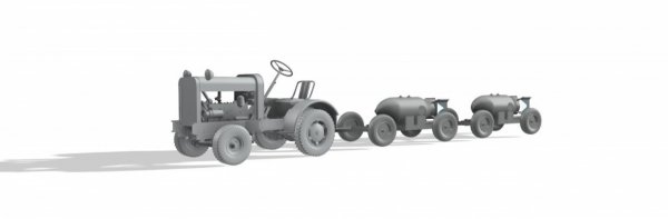 Thunder Model 32003 US Tug Clarktor 6, MILL-33 With 2 Bomb Trailers Mark 2 1/32