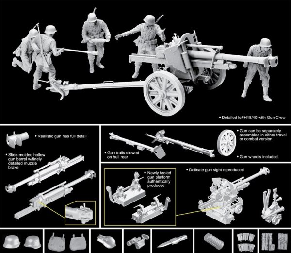 Dragon 6795 10.5cm leFH 18/40 w/Gun Crew (1:35)