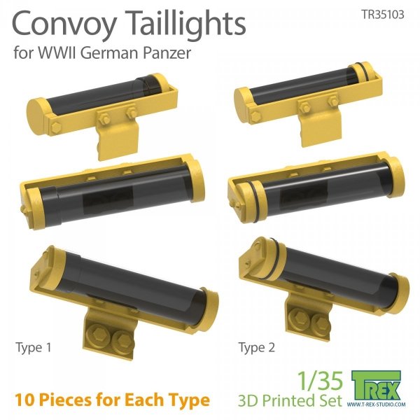 T-Rex Studio TR35103 Convoy Taillights for WWII German Panzer 1/35