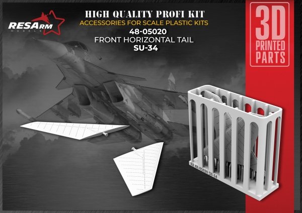 RESArm 48-05020 SU-34 WINGS - Forward horizontal tail (3D resin printing) 1/48