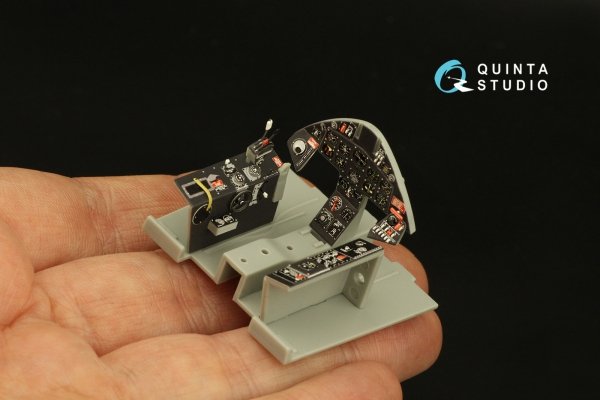 Quinta Studio QD32172 F8F-1 Bearcat 3D-Printed coloured Interior on decal paper (Trumpeter) 1/32