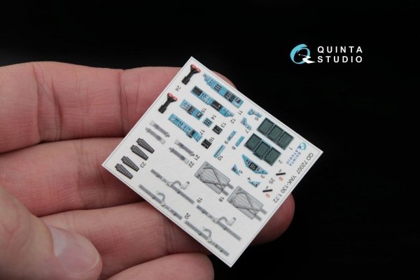 Quinta Studio QD72007 Yak-130 3D-Printed &amp; coloured Interior on decal paper (for Zvezda kit) 1/72