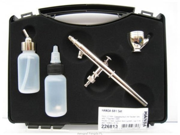Harder &amp; Steenbeck 226813 Aerograf Hansa 681 Set 0.3mm 5+30ml