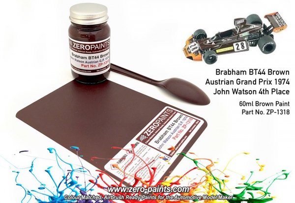 Zero Paints ZP-1318 Brabham BT44 Brown Paint (John Watson Austrian G.P. 1974) 60ml