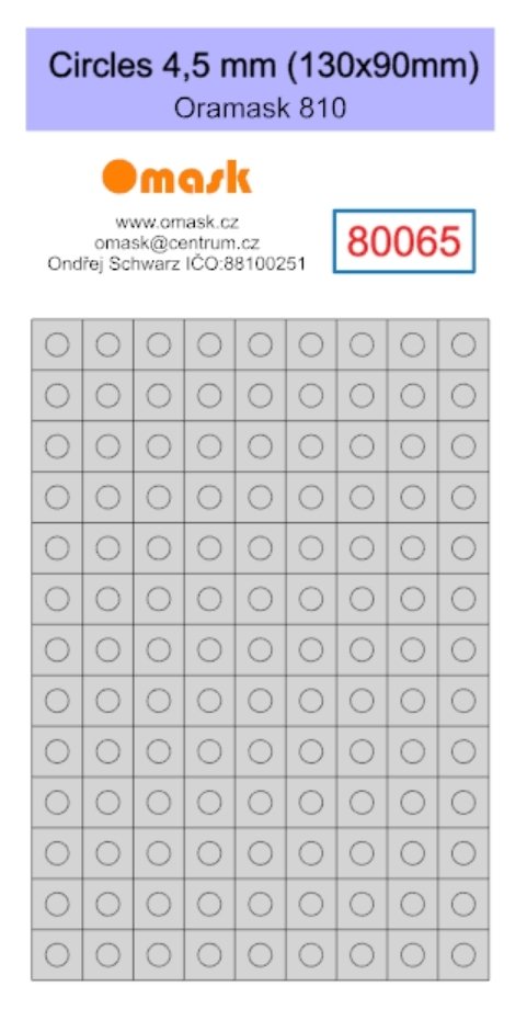 Omask 80065 Circles 4,5 mm (130x90mm) Oramask foil