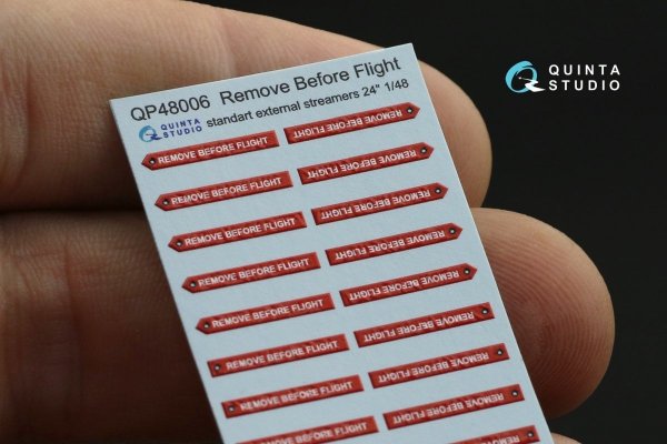 Quinta Studio QP48006 &quot;Remove Before Flight&quot; standart external streamer 24&quot;, 20 Pcs 1/48