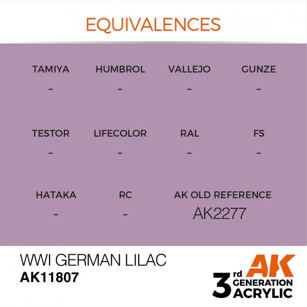 AK Interactive AK11807 WWI GERMAN LILAC – AIR 17ml