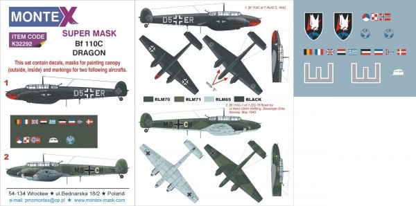 Montex K32292 Bf 110C 1/32