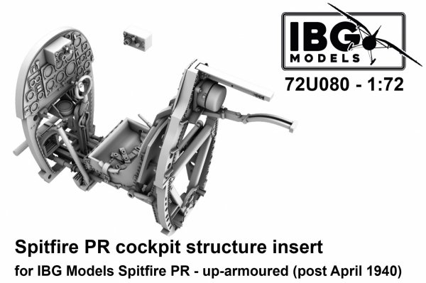IBG 72U080 Spitfire PR cockpit structure insert - up-armoured (post April 1940) 1/72