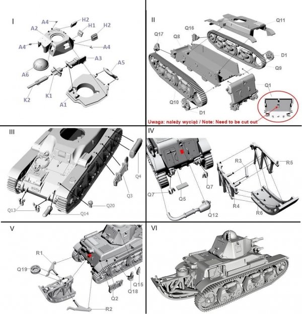 First To Fight PL107 Renault R39 With 37mm SA38 Cannon With 'Tail' 1/72
