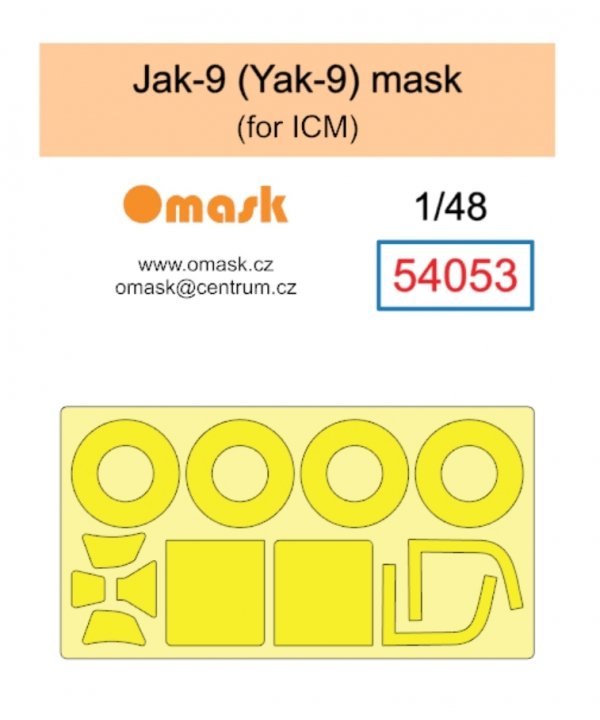 Omask 54053 Jak-9 (Yak-9) mask (for ICM) 1/48