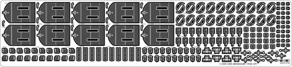 Pontos 35026FN USS BB-63 Missouri 1945 Detail Up Set (Teak tone stained wooden deck) (1:350)