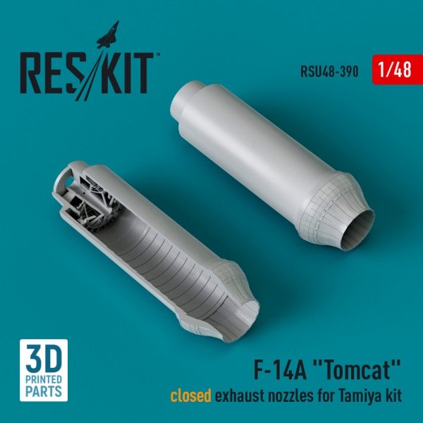 RESKIT RSU48-0390 F-14A &quot;Tomcat&quot; closed exhaust nozzles for Tamiya kit (3D Printed) 1/48
