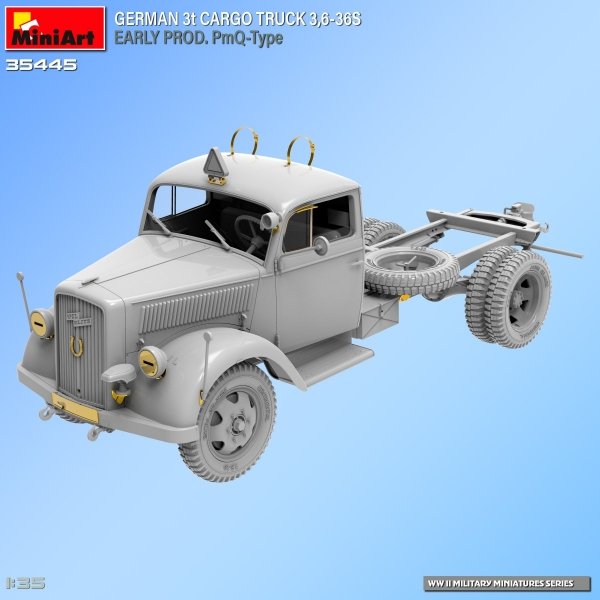 Miniart 35445 GERMAN 3t CARGO TRUCK 3,6-36S EARLY PROD. PmQ-Type 1/35