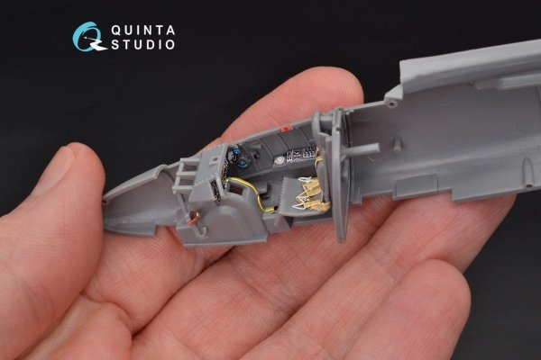 Quinta Studio QD48106 He-162 3D-Printed &amp; coloured Interior on decal paper (for Tamiya kit) 1/48