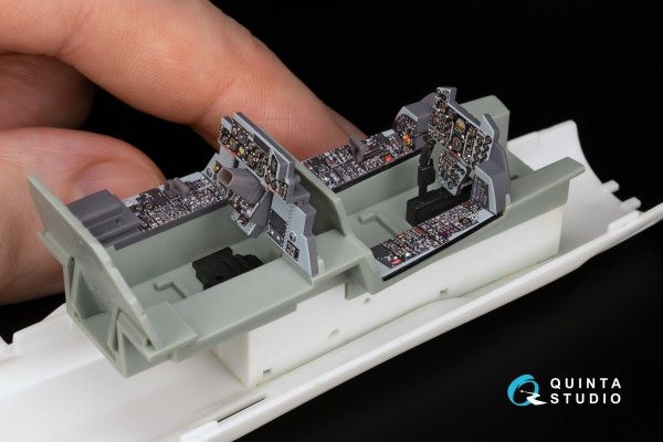 Quinta Studio QDS+48488 F-4D early Phantom II 3D-Printed &amp; coloured Interior on decal paper (Academy) (Small version) (with 3D-printed resin parts) 1/48