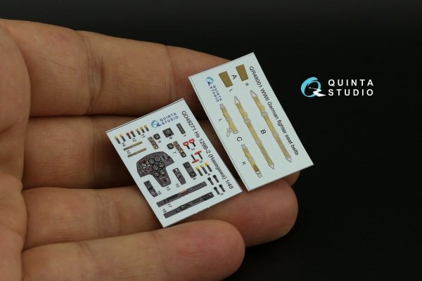 Quinta Studio QD48271 Hs 129B-2 3D-Printed &amp; coloured Interior on decal paper (Hasegawa) 1/48