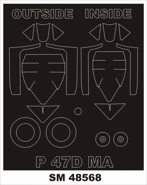 Montex SM48568 P-47D BUBBLETOP for MINIART 1/48