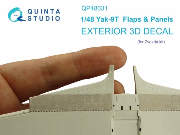 Quinta Studio QP48031 Yak-9T Flaps and panels (Zvezda) 1/48