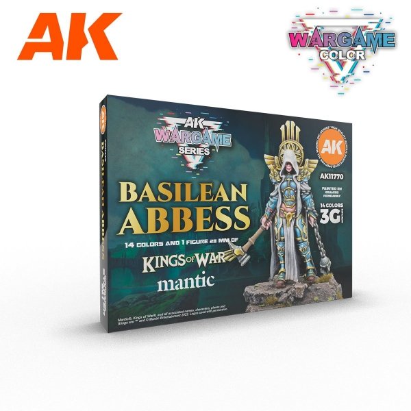 AK Interactive AK11770 BASILEAN ABBESS – WARGAME STARTER SET – 14 COLORS &amp; 1 FIGURE