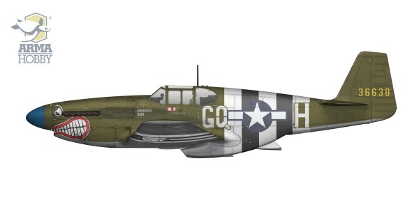 Arma Hobby 70069 P-51 B Mustang Deluxe Set 1/72