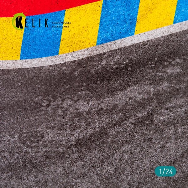 KELIK KS24003 ASPHALT ROAD 24 HOURS OF LE MANS TURN BASE - ACRYLIC 3 MM (180 X 357 MM) 1/24