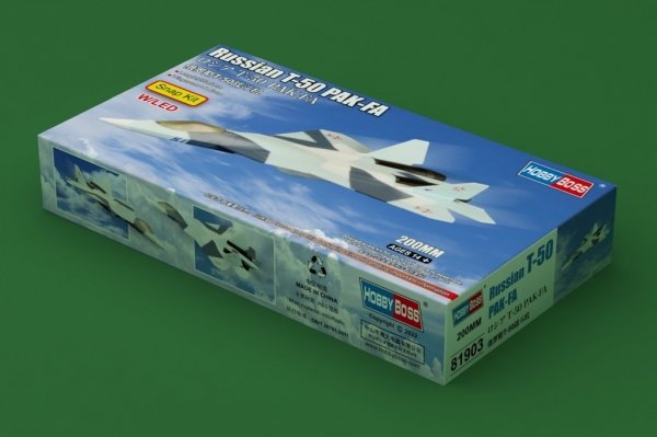 Hobby Boss 81903 T-50 PAK-FA Snap Kit W/LED 200mm