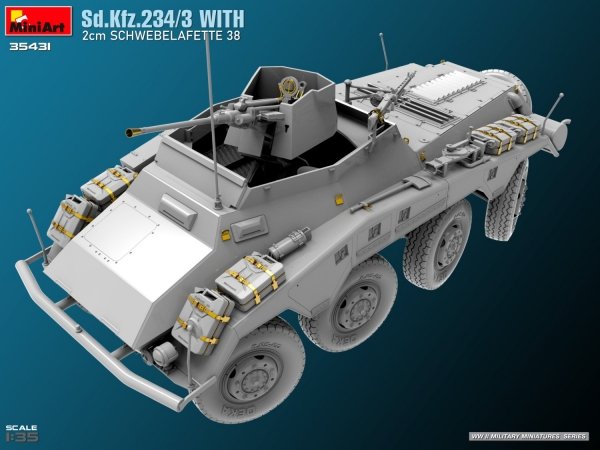 MiniArt 35431 Sd.Kfz.234/3 With 2cm Schwebelafette 38 1/35