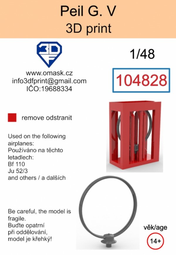 Omask 104828 Peil G. V 3D print 1/48