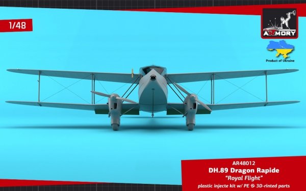 Armory Models 48012 DH.89 Dragon Rapide, Short-Haul Airliner – “Royal Flight” 1/48
