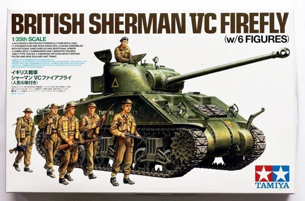 Tamiya 25174 British Tank Sherman VC Firefly (w/6 Figures) (1:35)