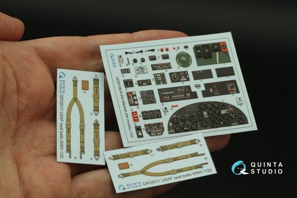 Quinta Studio QD32199 B-25H Mitchell 3D-Printed &amp; coloured Interior on decal paper (HK models) 1/32