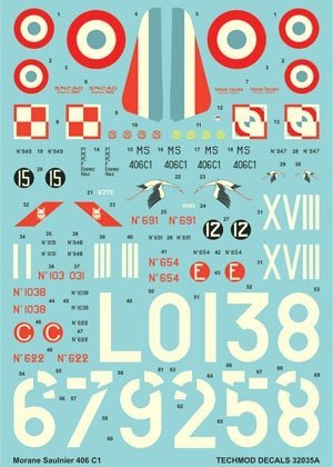 Techmod 32035 - Morane-Saulnier MS.406C1 (1:32)