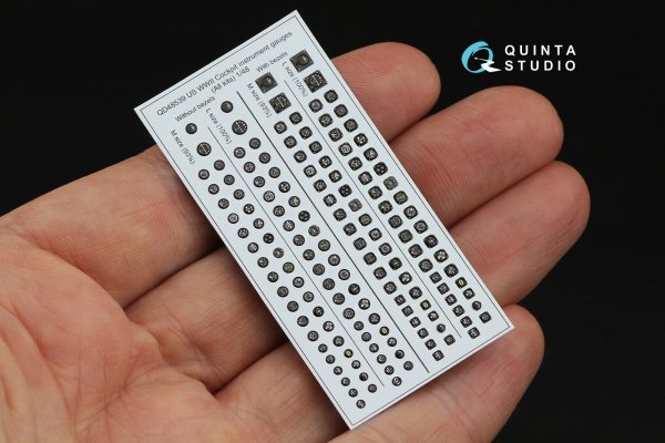 Quinta Studio QD48539 US WWII Cockpit instrument gauges 3D-Printed &amp; coloured Interior on decal paper (All Kits) 1/48