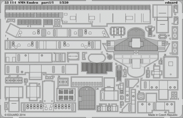 Eduard 53114 SMS Emden part 1 REVELL 1/350