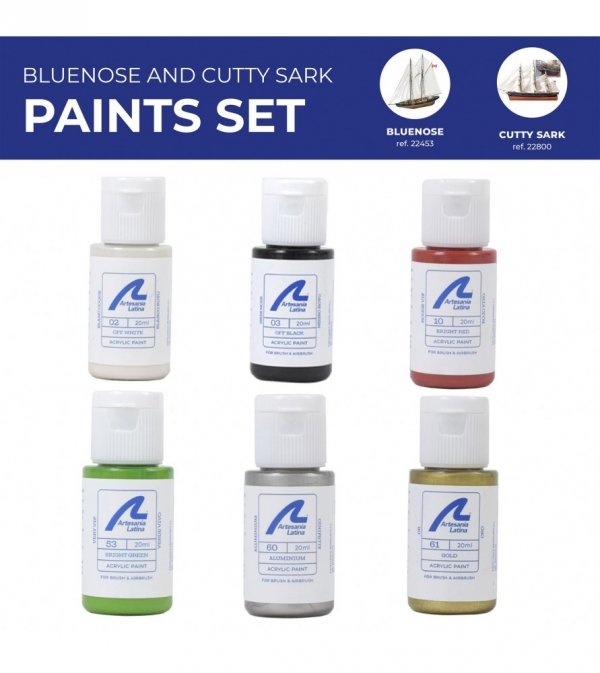 ARTESANIA LATINA 277PACK27 Zestaw farb akrylowych 6x20 ml - Bluenose II &amp; Cutty Sark
