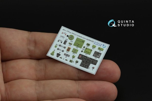 Quinta Studio QD48250 H75 M/N/O Hawk 3D-Printed &amp; coloured Interior on decal paper (Clear Prop) 1/48