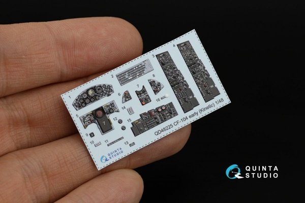 Quinta Studio QD48225 CF-104 Early 3D-Printed &amp; coloured Interior on decal paper ( Kinetic ) 1/48