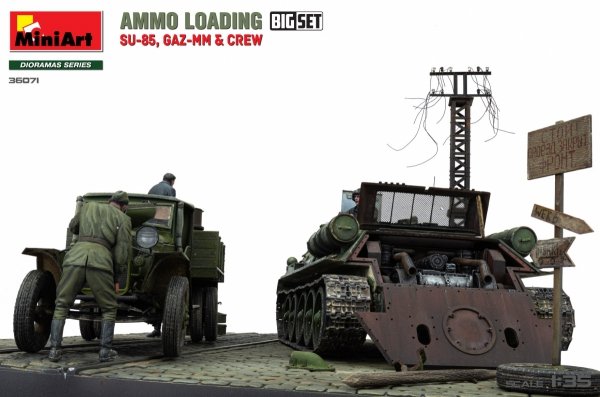 Miniart 36071 AMMO LOADING. SU-85, GAZ-MM and CREW. BIG SET 1/35