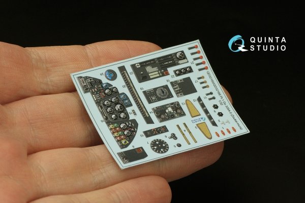 Quinta Studio QD32165 Do 335A-0 3D-Printed &amp; coloured Interior on decal paper (Zoukei-mura) 1/32