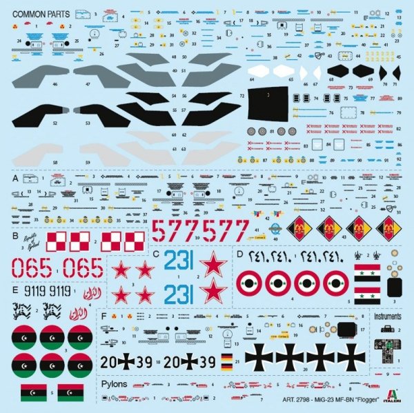 Italeri 2798 MiG-23 MF/BN FLOGGER 1/48