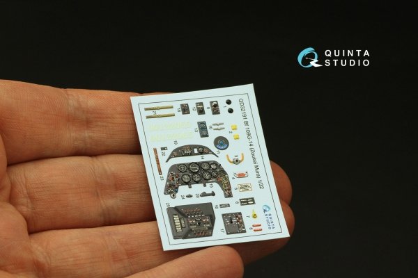Quinta Studio QD32191 Bf 109G-14 3D-Printed coloured Interior on decal paper (Zoukei Mura SWS) 1/32