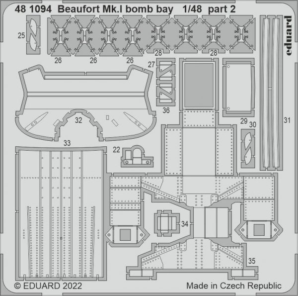Eduard BIG49361 Beaufort Mk. I PART II ICM 1/48