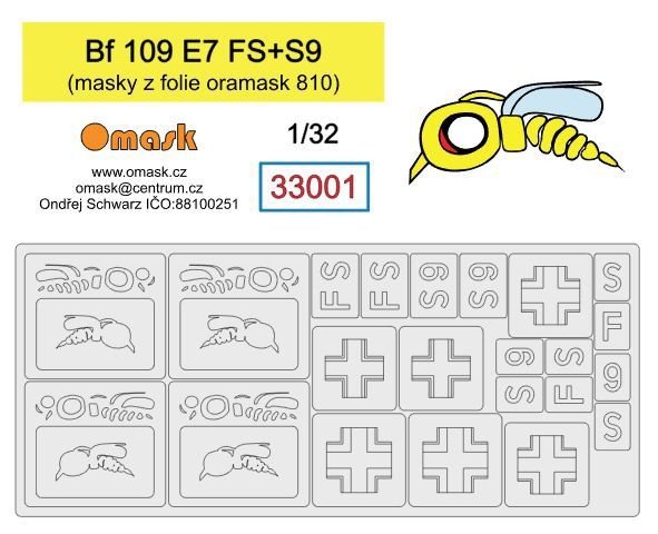 Omask 33001 Bf 109 E7 (S9+FS) 1/32