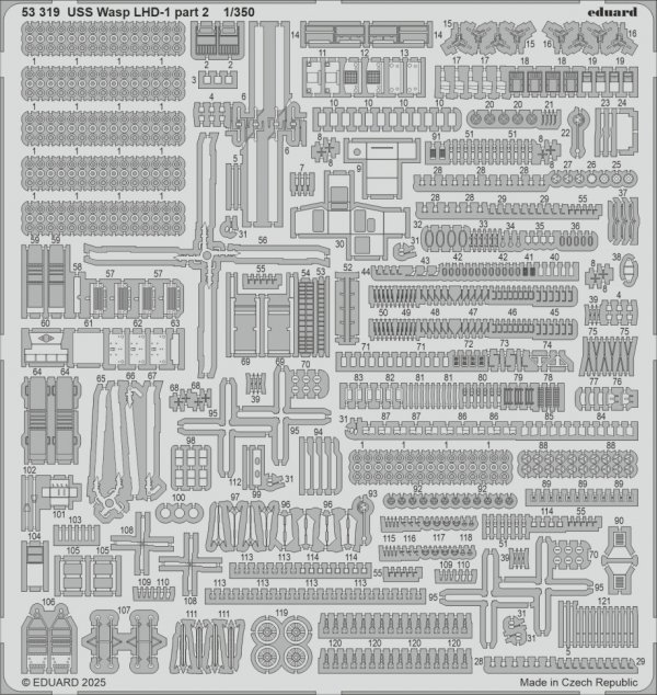 Eduard 53319 USS Wasp LHD-1 Part 2 Trumpeter 1/350