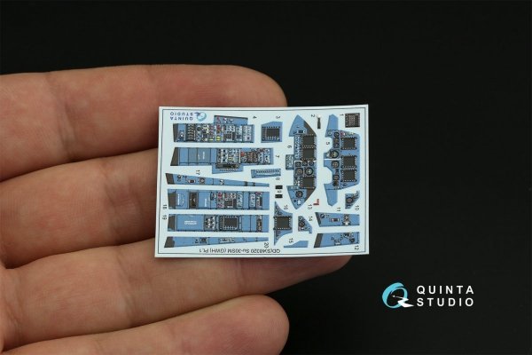 Quinta Studio QDS-48320 Su-30SM 3D-Printed &amp; coloured Interior on decal paper (GWH) (Small version) 1/48