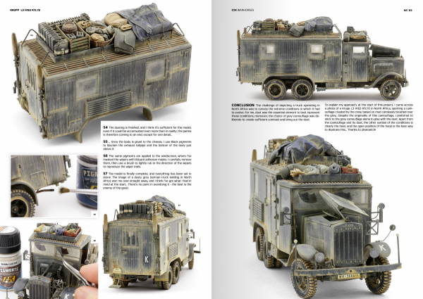 AK Interactive AK130011 ICM – HOW TO PAINT &amp; WEATHER WW2 TRUCKS WARHORSES - English