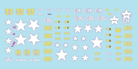 Star Decals 72-A1142 Korean War 1950-53 # 3. USMC Tanks. Patton. 1/72